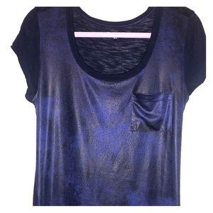 Calvin Klein Faux Leather Galaxy T-Shirt - Size M